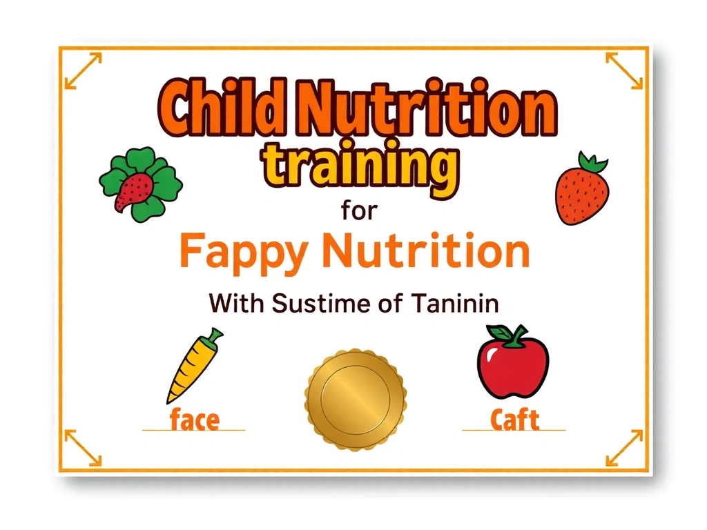 Certyfikat szkolenia z żywienia dzieci