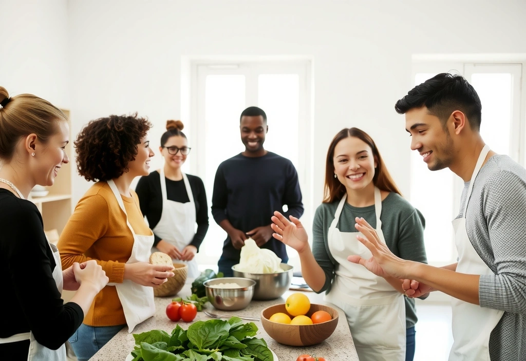 Grupa osób uczestnicząca w warsztatach zdrowego odżywiania